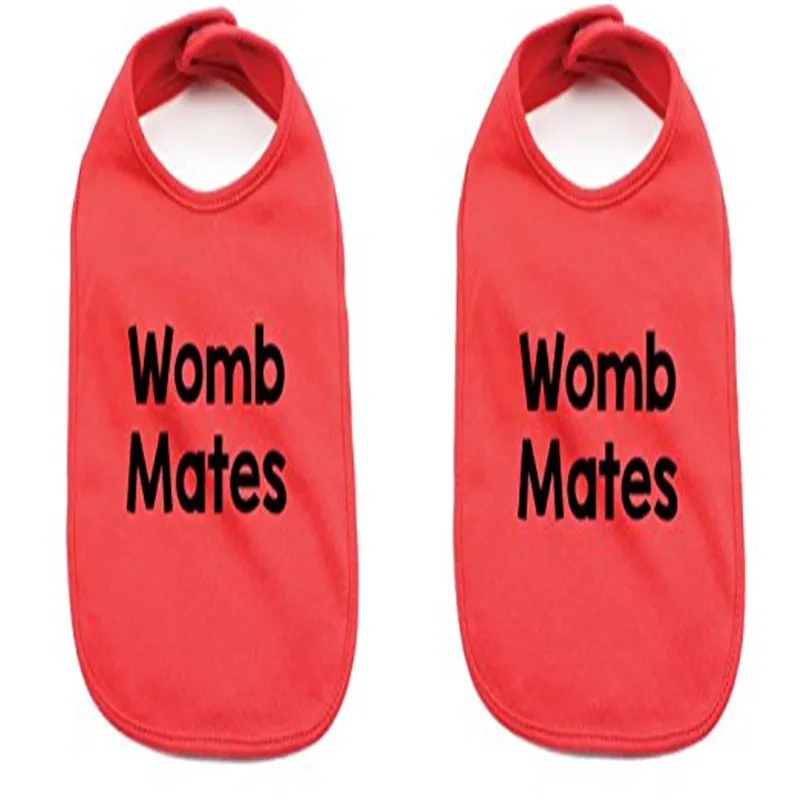 YSCULBUTOL 3 цвета Womb Mates двойной набор унисекс новорожденных Мягкие хлопковые нагрудники