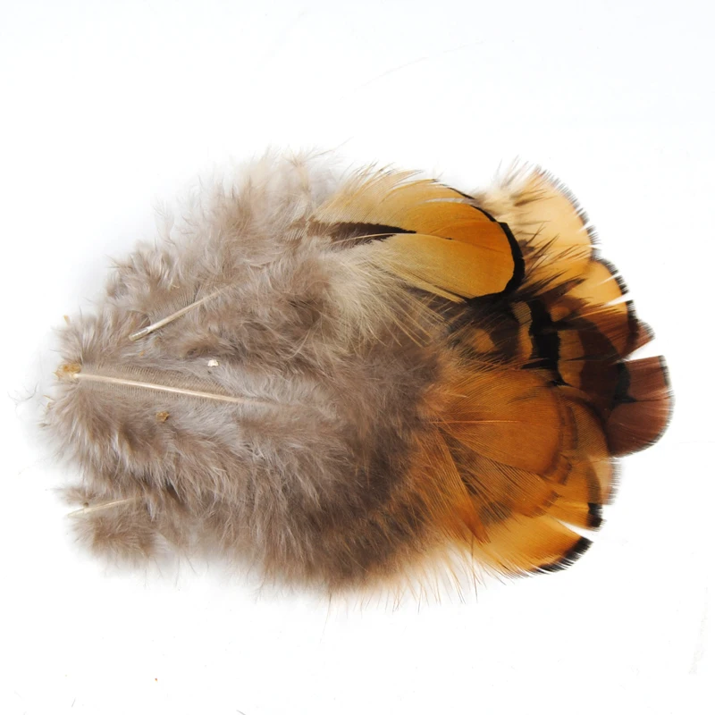 

[ 20PCS/Bag ] Natural Color Pheasant Brown / Black Hackle Tail Feather Fly Tying Material