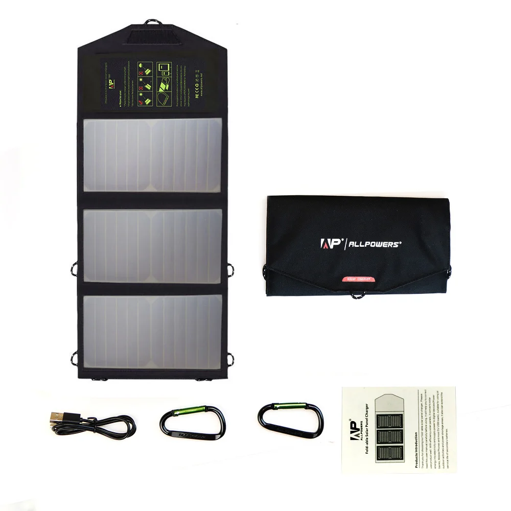 ALLPOWERS Solar Panel Charger Solar Phone Charger for iPhone 6 7 8 X Xr Xs Xs max Huawei Mate20 MIX Samsung Galaxy etc ALLPOWERS Solar Panel Charger Solar Phone Charger for iPhone 6 7 8 X Xr Xs Xs max Huawei Mate20 MIX Samsung Galaxy etc