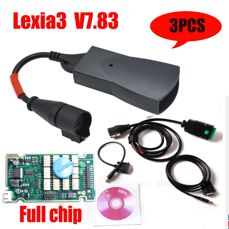 

3pcs/lots Lexia 3 Full Chip Lexia3 V48/V25 Newest Diagbox V7.83 PP2000 Lexia-3 Firmware 921815C Diagnostic Tool DHL Free