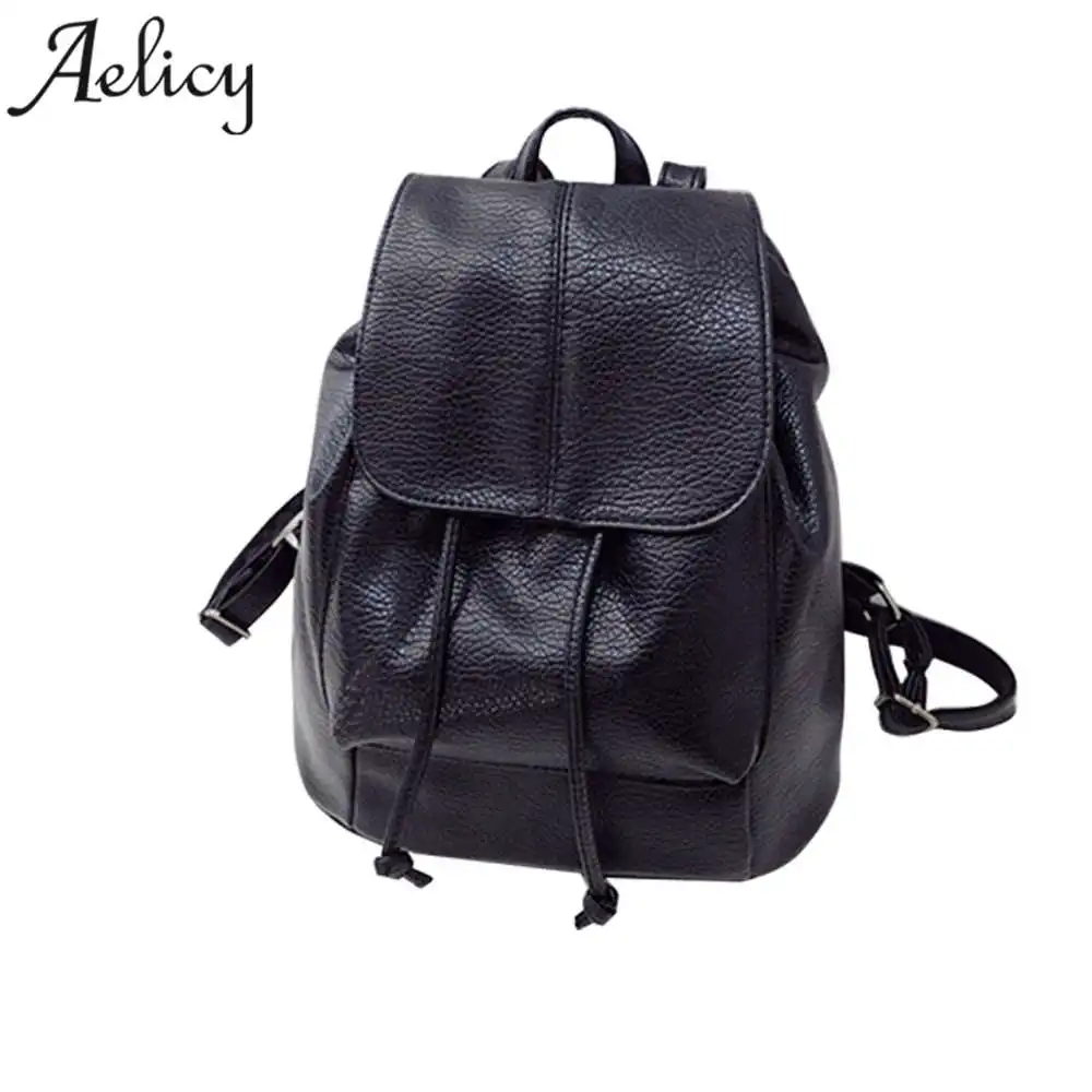 

Aelicy Fashion Women Leather Backpack Rucksack Travel School Bag Shoulder Bags Satchel School Bags For Teenage Girls mochilas