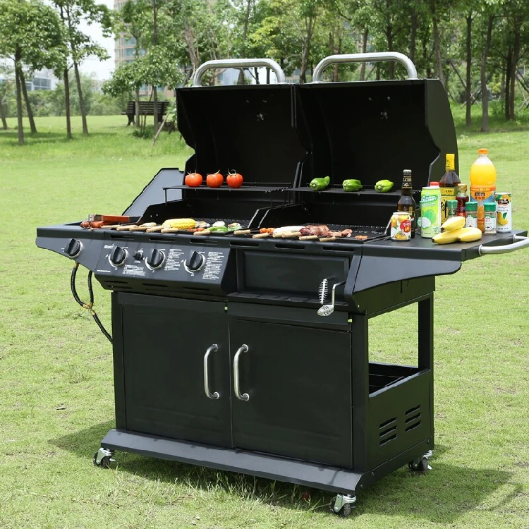 Villa Park charcoal grill dual gas tank rack Leisure Productsin BBQ