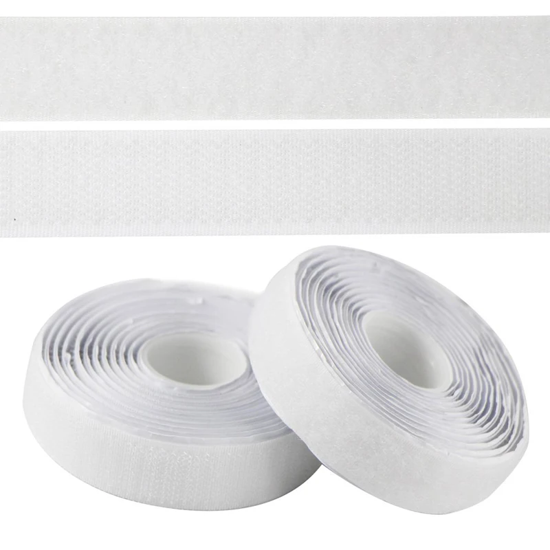 

Adhesive Black White Hook Loop Tape Heavy Duty Sticky Back Fastener Crochet Velvet Ribbon Closure Fixation Tape Sticker,2cm*2/5m