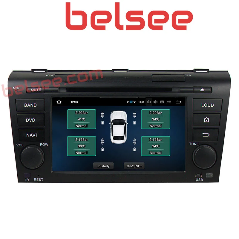 Perfect Belsee Octa Core 4GB Android 8.0 DVD Player Multimedia Radio Car Stereo Navi GPS for Mazda 3 2003 2004 2005 2006 2007 2008 2009 4