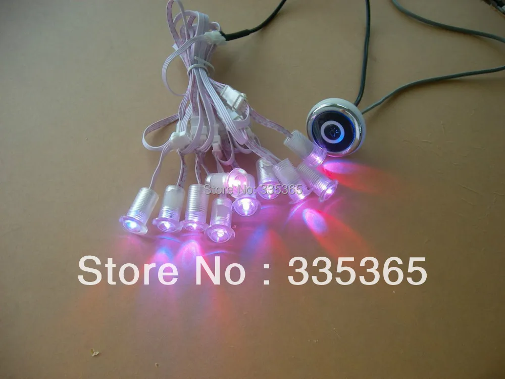 20 шт. водостойкий 0,3 Вт rgb led ванная комната свет с 1 шт. контроллер и 1 шт. adpater