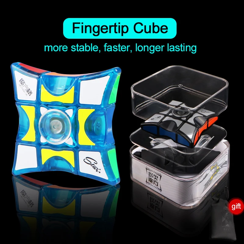 QIYI Fingertip Cube Fingertip Gyro Cube Развивающие игрушки 1x3x3 головоломка волшебный куб игрушки для детей и взрослых Cubo Magico подарок