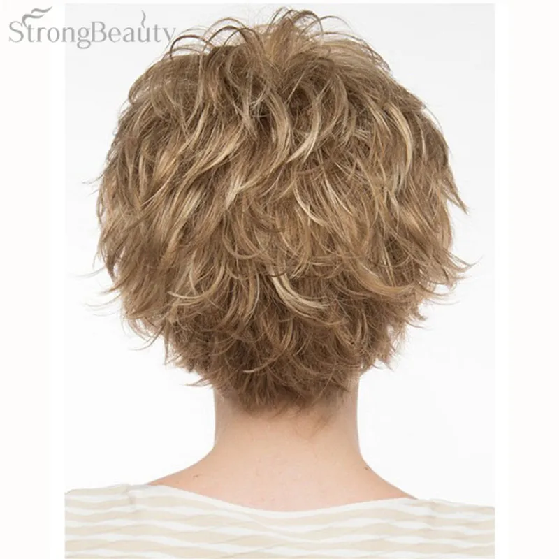 3252 234A blonde short curly women's wig (2)