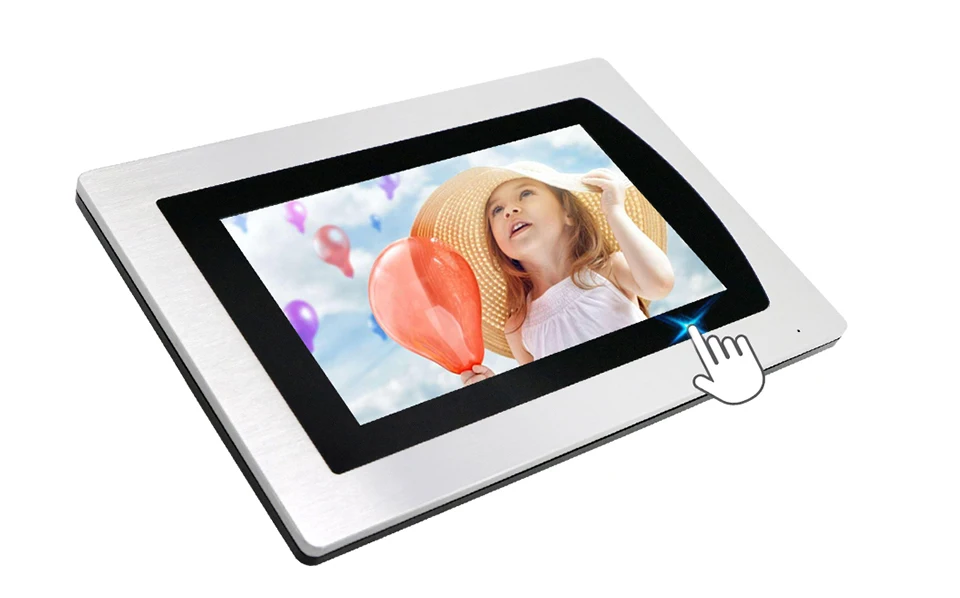 Perfect 7" Touch Screen Video Door Phone Intercom Speaker Doorbell 4-Wired Waterproof Intercom System Unlocking Motion Detection 2 to 3 5