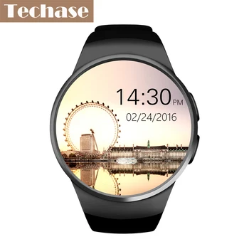 

Techase KW18 Smartwatch Bluetooth Smart Watch Phone Heart Rate Monitor SIM TF Card Compatible for IOS Android Smart Health Sport