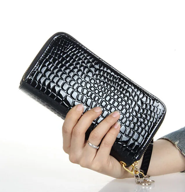 

Hot sell women casual wallet quality PU leather double zip long wallet credit card holder ladies purse wholesale T137