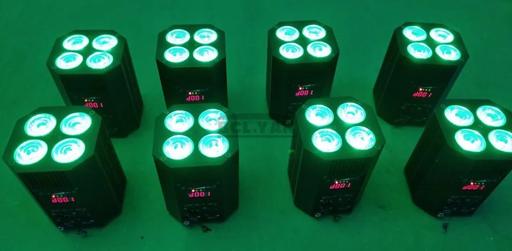 DJ освещения переносной свободу Hex 4*18 Вт RGBWA УФ 6 в 1 Беспроводной DMX512 Батарея мыть сценический света снизу вверх с удаленным