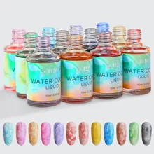 10 мл акварельные чернила лак для ногтей Цветущий гель эффект дыма мраморный мазок жидкость DIY лак маникюр декор дизайн ногтей салон