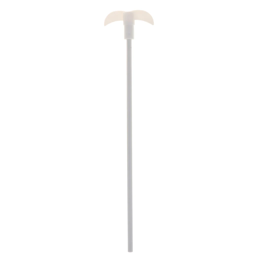 PTFE Coated Stainless Steel Electric Overhead Stirrer Mixer Shaft (7 mm Dia.) Stirring Rod Lab Utensils L 300 mm Leaf Dia 68 mm