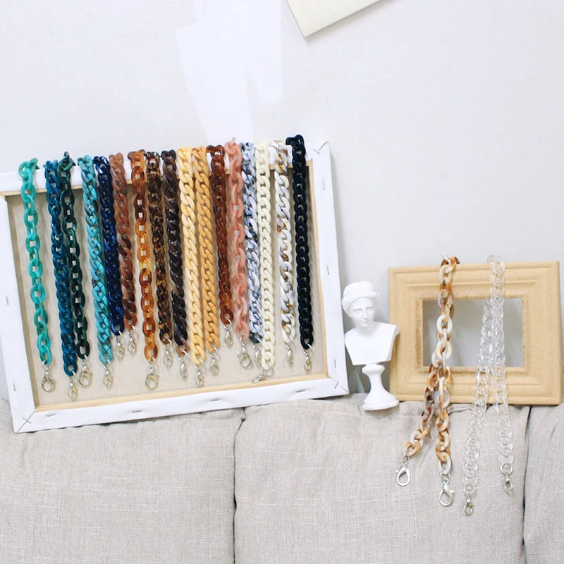 

Luxury Acrylic Bag Strap Women Shoulder Handbags Resin Purse Belt Handbag Accessories Detachable Casual Bag Straps Female Brands