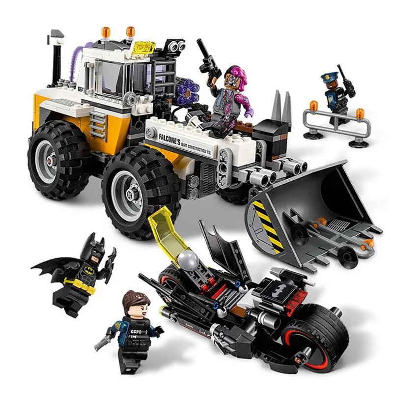 

10738 Super Heroes BATMAN Two-Face Double Demolition Model Building Blocks Enlighten Figure Toys For Children Christmas Gift