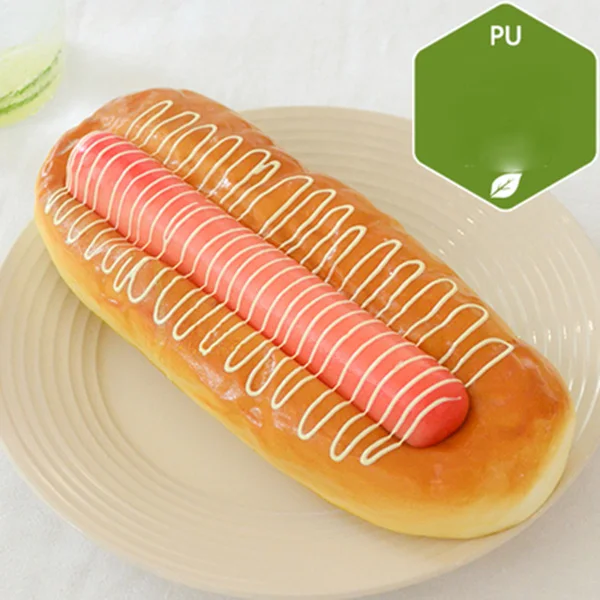 

soft Simulation Cakes model Artificial foods fake for Cake shop home dining table Decoration PU mini bread Kitchen Hot Dog DIY