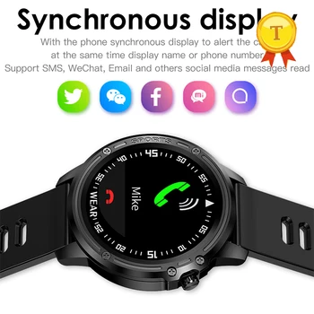 

Bluetooth sync Smart Watch Men ECG+PPG Heart Rate Blood Pressure blood oxygen Monitoring IP68 Waterproof Smart band Bracelet