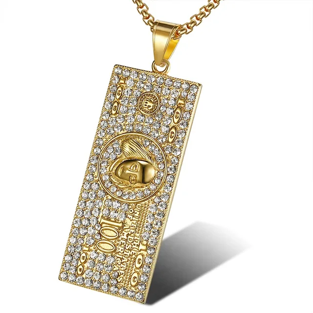 US $100 Dollar Money Necklace & Pendant
