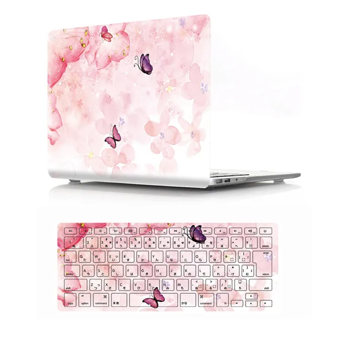 Пластиковый жесткий чехол Cherry Blossom для Macbook Air 11 13 Pro 13 15 retina 12 13 1" для ноутбука Pro 13 15 Touch bar+ чехол для клавиатуры - Цвет: 11