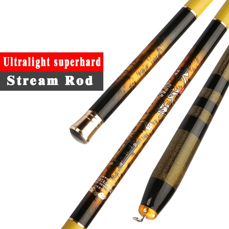 Varas de Pesca de Carbono Carpa de Água Viagem Telescópica Mão Rod Córrego Pólo Doce Super Difícil
