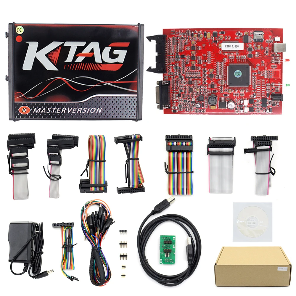 2018 Онлайн Красный KESS V5.017 V2.23 + KTAG V7.020 LED BDM Рамка без жетонов 5 017 K TAG тег 7 020 ECU