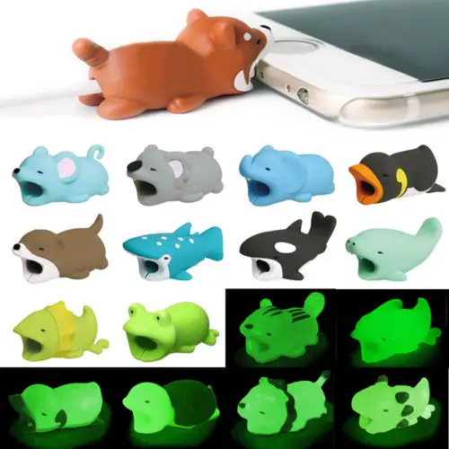 

Cable Cord Phone Accessory Protector Cute Animal Model Line Bite for Iphone Phone holder Accessory Animal doll squishy toys