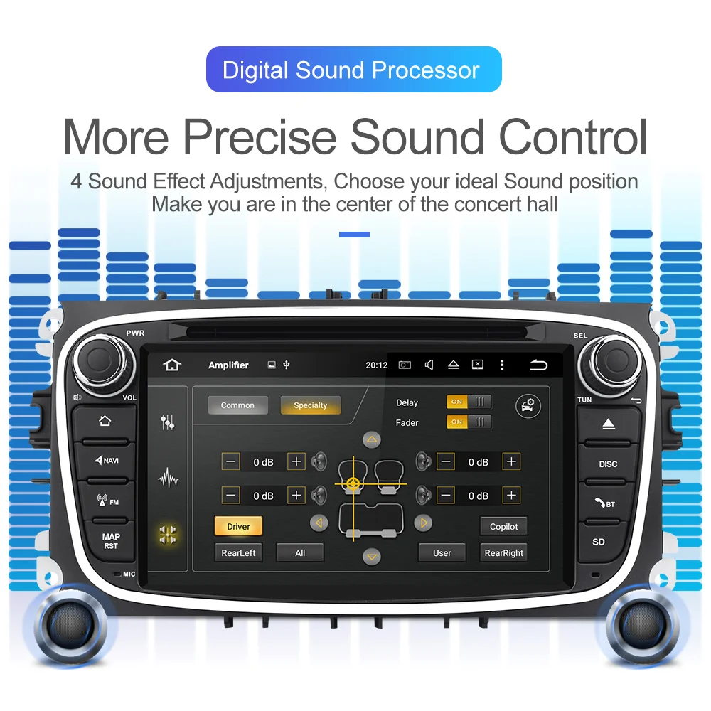  Isudar Auto Multimedia player Android 9 GPS Autoradio 2 Din Für FORD/Focus/Mondeo/S-MAX/C-MAX/ gala