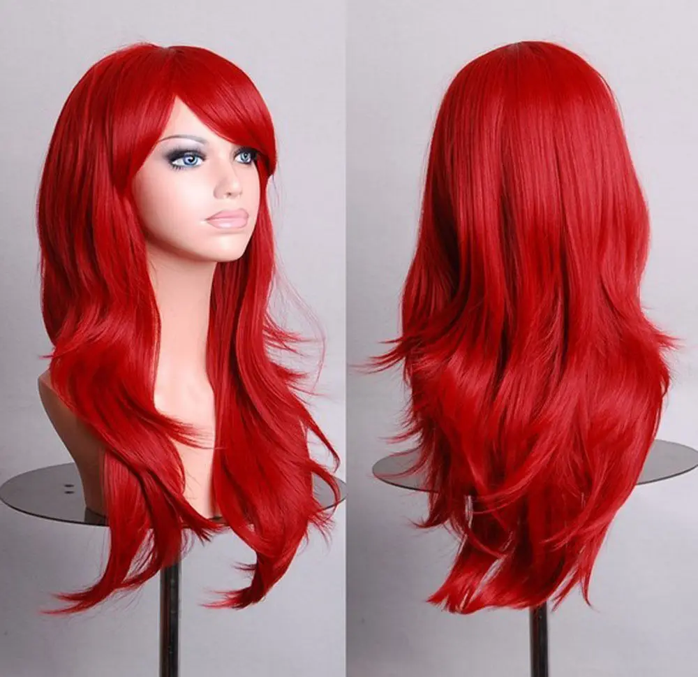 Free Shipping Ru Ladies Parrucche Peluca Cool2day Sexy Women Red Hair Cosplay Costume Long