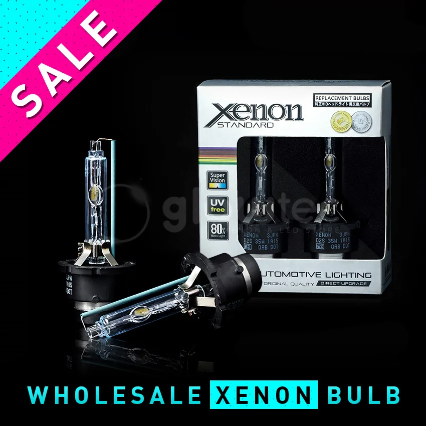 

WHOLESALE 2 pcs HIGH LIGHT 35W D1S D2S D3S D4S Bulb HID Lamp BULB Light Car Headlight, all cars 6000K GLOWTEC