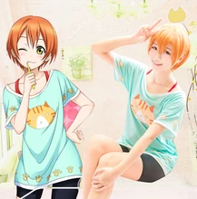 Live love Hoshizora Rin cotton font b cat b font print font b t shirt b