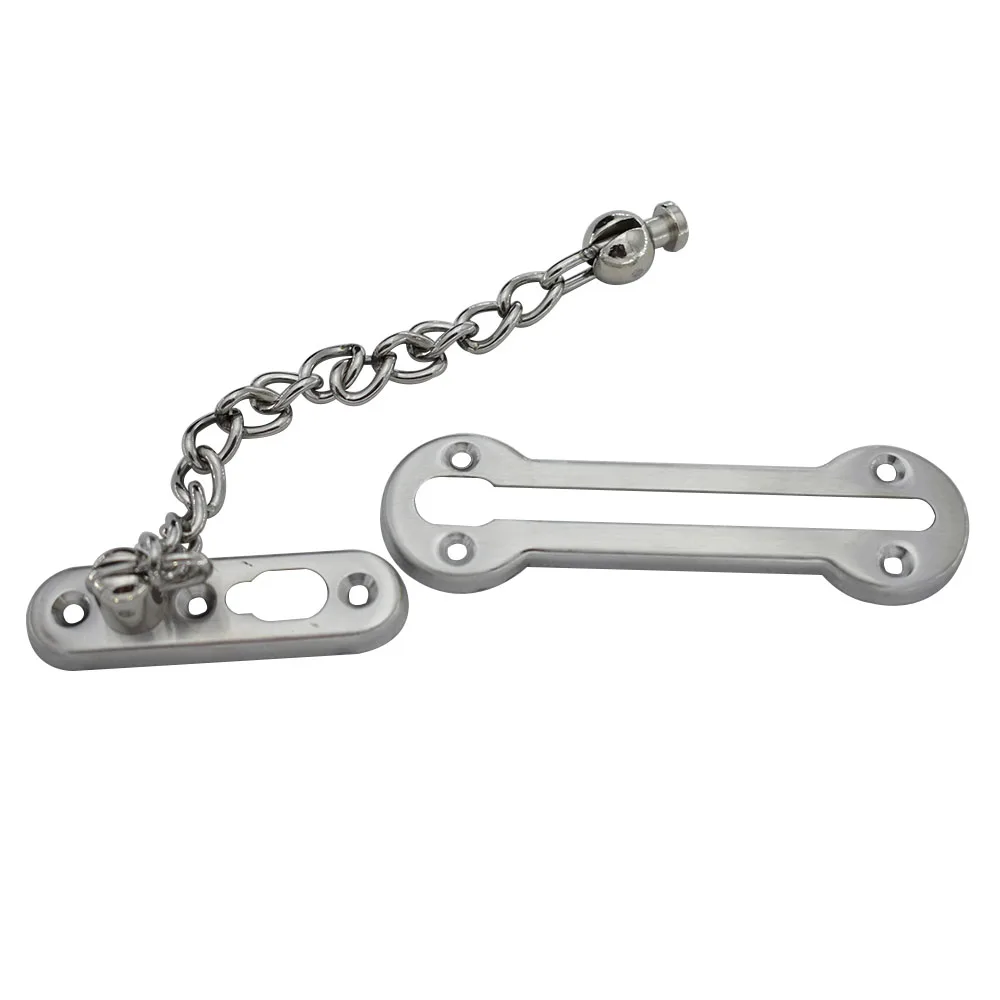 

129x37mm 81x22mm Stainless Steel Sliding Door Lock Chain Bolt Safety Chain Hotel Office Security Chain Gate Cabinet Latches