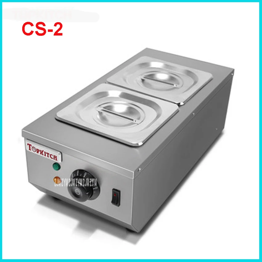 CS-2 Commercial 2 Pot Chocolate Melting Pot Electric Chocolate Melting Pot Domestic Chocolate Melting Pot 2 * 2L Capacity 220V