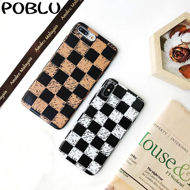 POBLU для Iphone XS Max XR блестящее геометрическое квадратное роскошное леопардовое