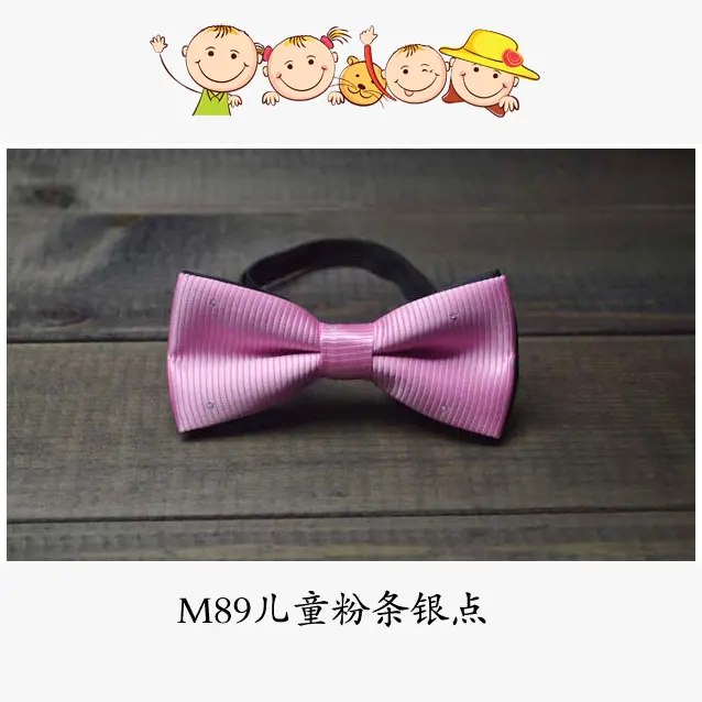 Классический Детский галстук-бабочка для мальчиков и девочек, Детский галстук-бабочка, модный однотонный галстук мятного, красного, черного, белого цветов - Цвет: M89