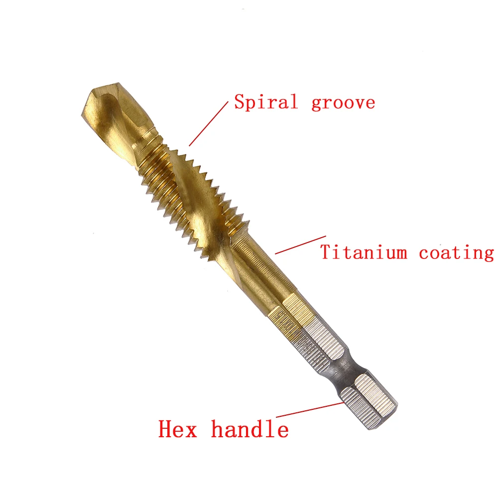 Hakkin Высокое качество 6 шт. 1/4 ''hex HSS нитки спираль винт M3 M4 M5 M6 M8 M10 метрический