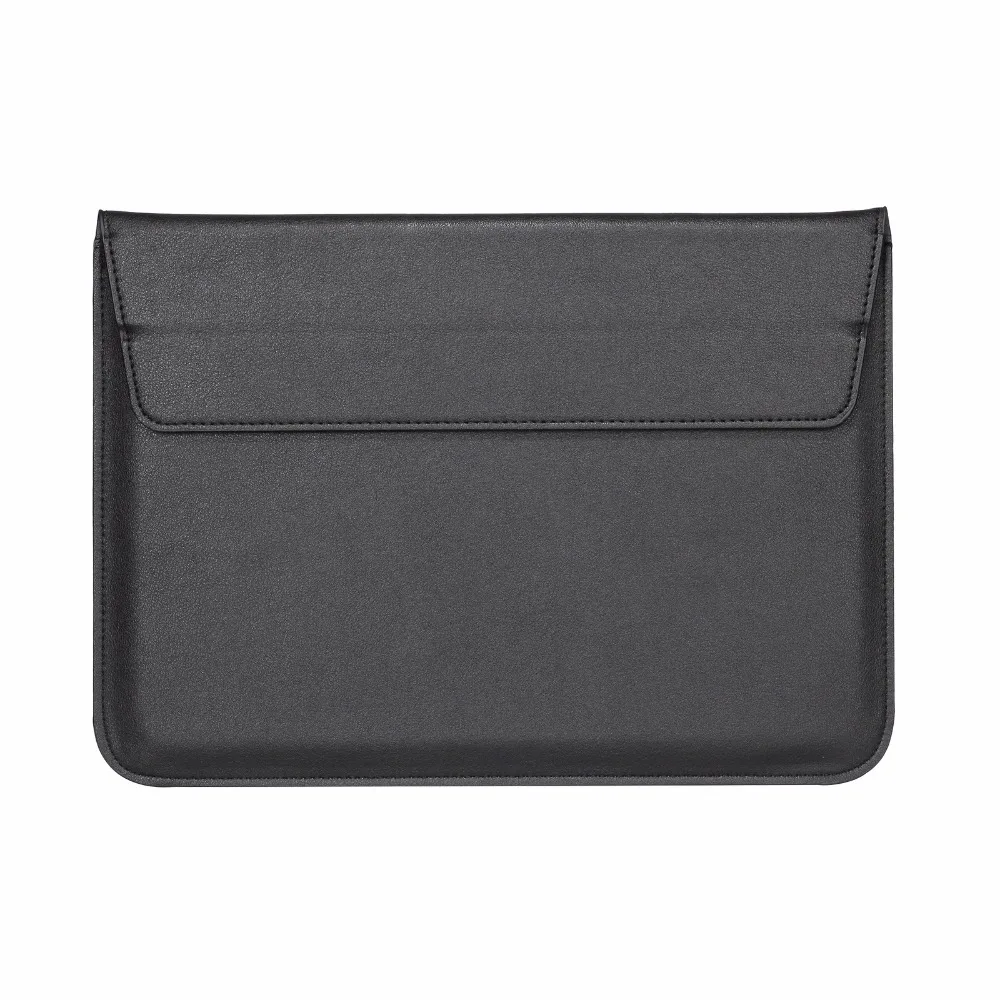 Portable PU Leather Laptop Sleeve Envelope Case Cover Carrying Bag with Fastener