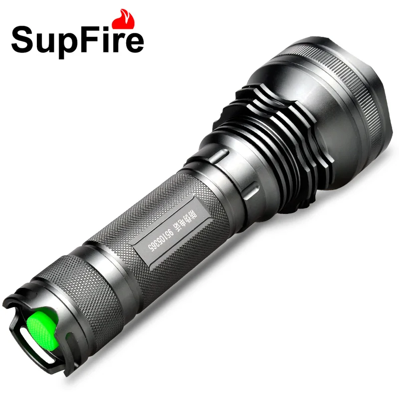 SupFire L3 10 W Cree XM-L2 T6 светодиодный фонарик переменной Длина факел прожектор для самообороны 18650 или 26650 Батарея