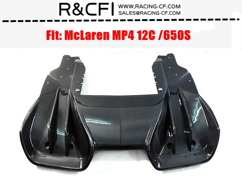 

2012-2014 MP4 12C 650S Rear DIFFUSER// RZA STYLE CARBON FIBER Side Skirts Rear Bumper DIFFUSER FOR McLaren MP4 12C 650S