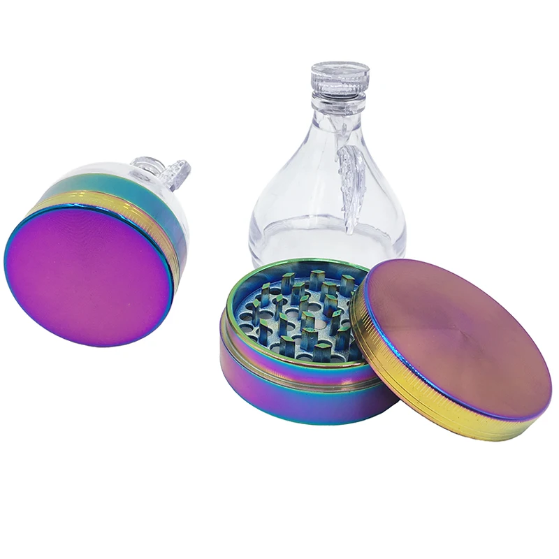 

Four layer 52MM/6 alloy Smoking weed pipe necessary grinder weed easy to use ice blue Herb Grinder tobacco grinder Free Delivery