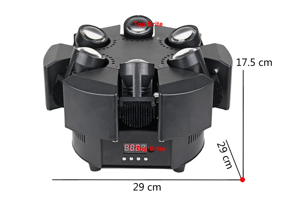 8 шт. 6 головок умный луч света 6X10 Вт RGBW 4в1 светодиодный луч движущийся головной свет Dj Wash Strobe Effect Lights идеально подходит для рождественского