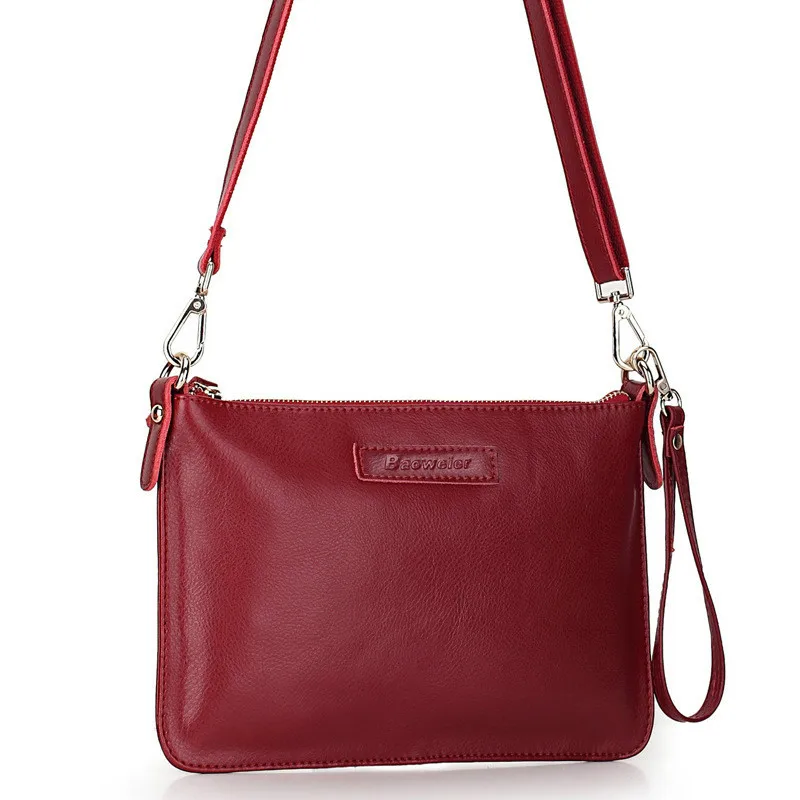 

Split Leather Small Women Clutches Women's Handbags Shoulder Bags Red Lady Women Messenger Bags Soft Casual Day Clutches