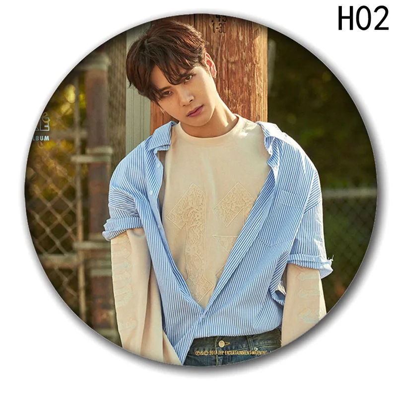 

KPOP Korean GOT7 7 For 7 7th Mini Album 7for7 You Are Photo 58mm Round Badge Pins And Brooches For Clothes Hat Backpack