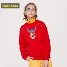 Balabala Da Zao Tian Gong/детская одежда свитер для мальчиков и девочек Новинка года; детский Семейный комплект из бархата