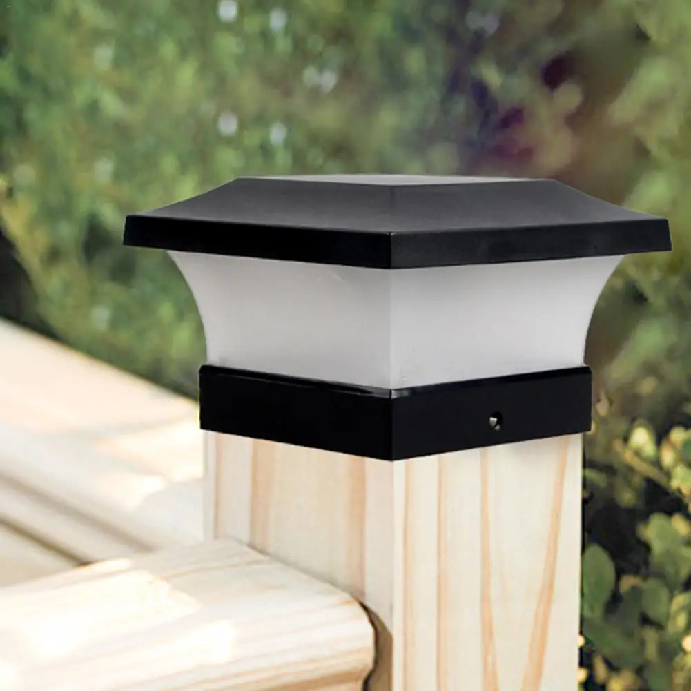 Solar Power Square Post Lights Fence Light Waterproof Outdoor Street Light LED Post Cap Lamp Garden Yard Pool Emergency Lights