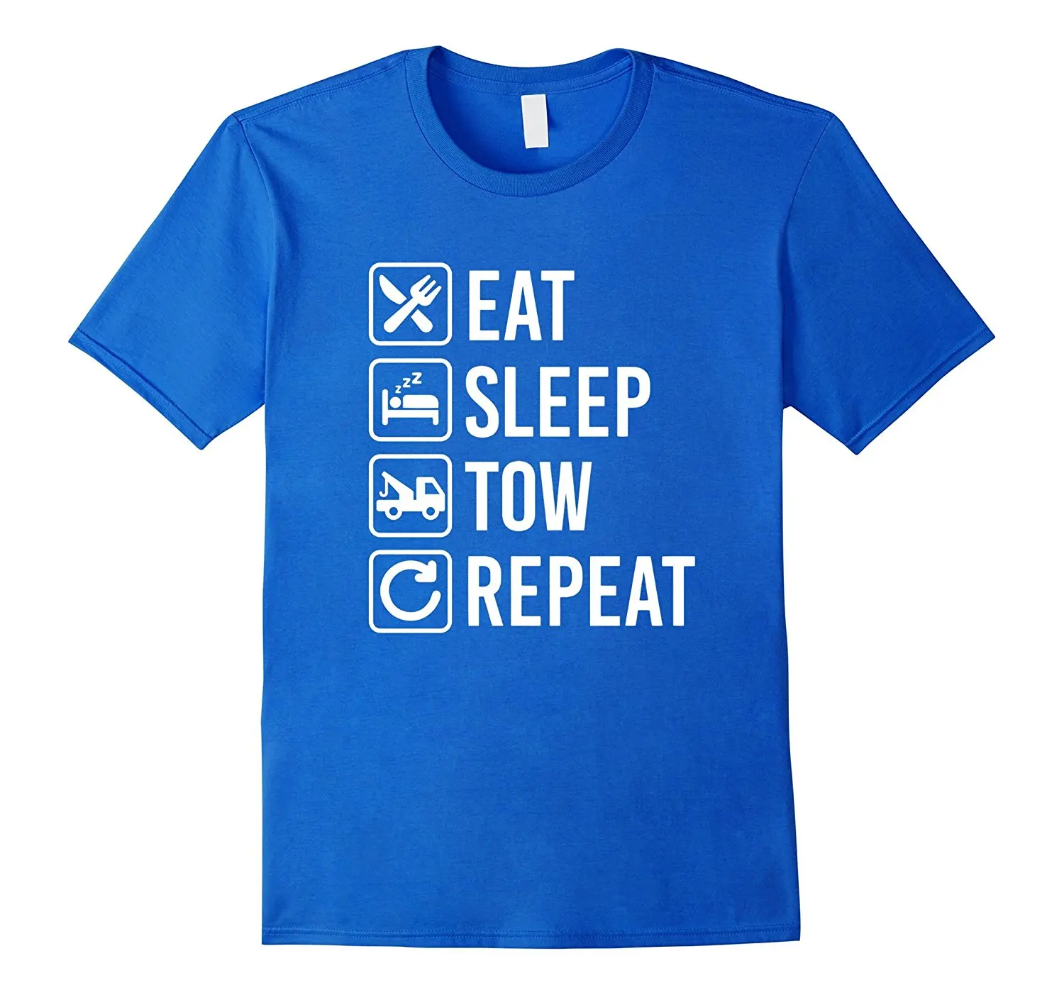 

Tow Truck Eat Sleep Repeat T-Shirt 2018 Summer Brand T Shirt Men Hip Hop Men T-Shirts Casual Fitness Letter Tee