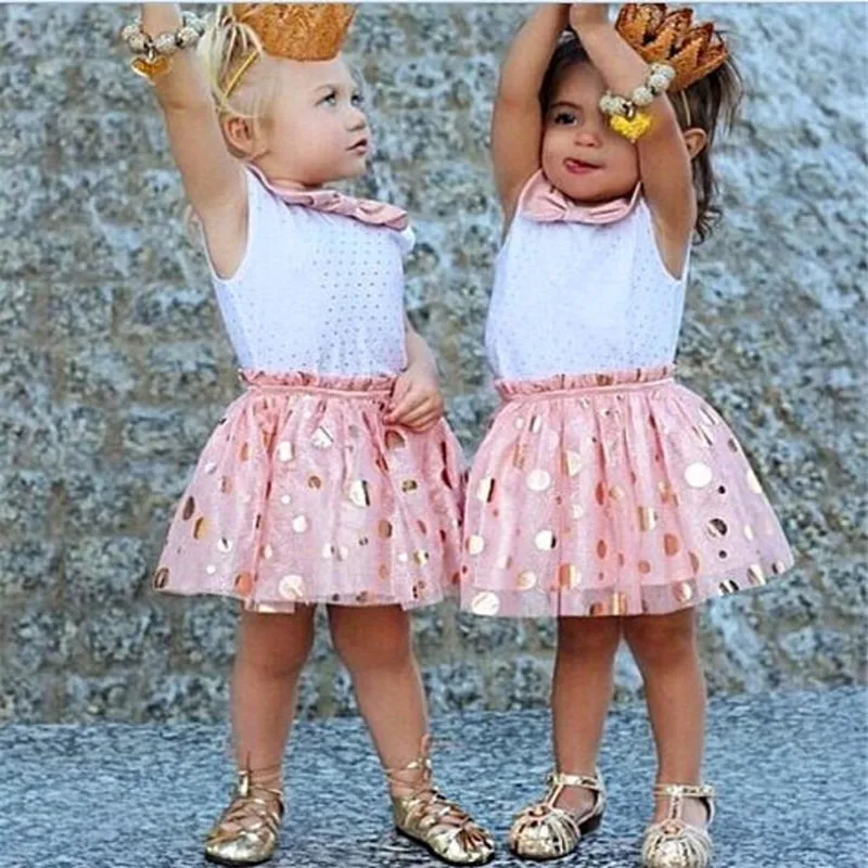 Детское платье модное и элегантное платье розового цвета для девочек Летнее фатиновое платье-пачка без рукавов для маленьких девочек вечерние платья с блестками для девочек от 2 до 6 лет