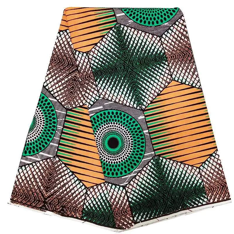 Нигерийская африканская Анкара настоящая Золотая вощеная ткань с ...