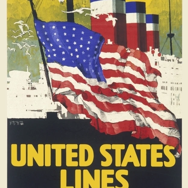 Poster Advertising United States Lines Poster Print By Mary Evans Picture Libraryonslow Auctions Limited (24 X 36)