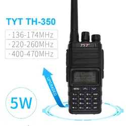 Новый TYT TH-350 Walkie Talkie Tri Band 136-174 MHz 220-260 MHz 400-470 MHz Tri display 5 W высококачественный двухсторонний fm-приемопередатчик