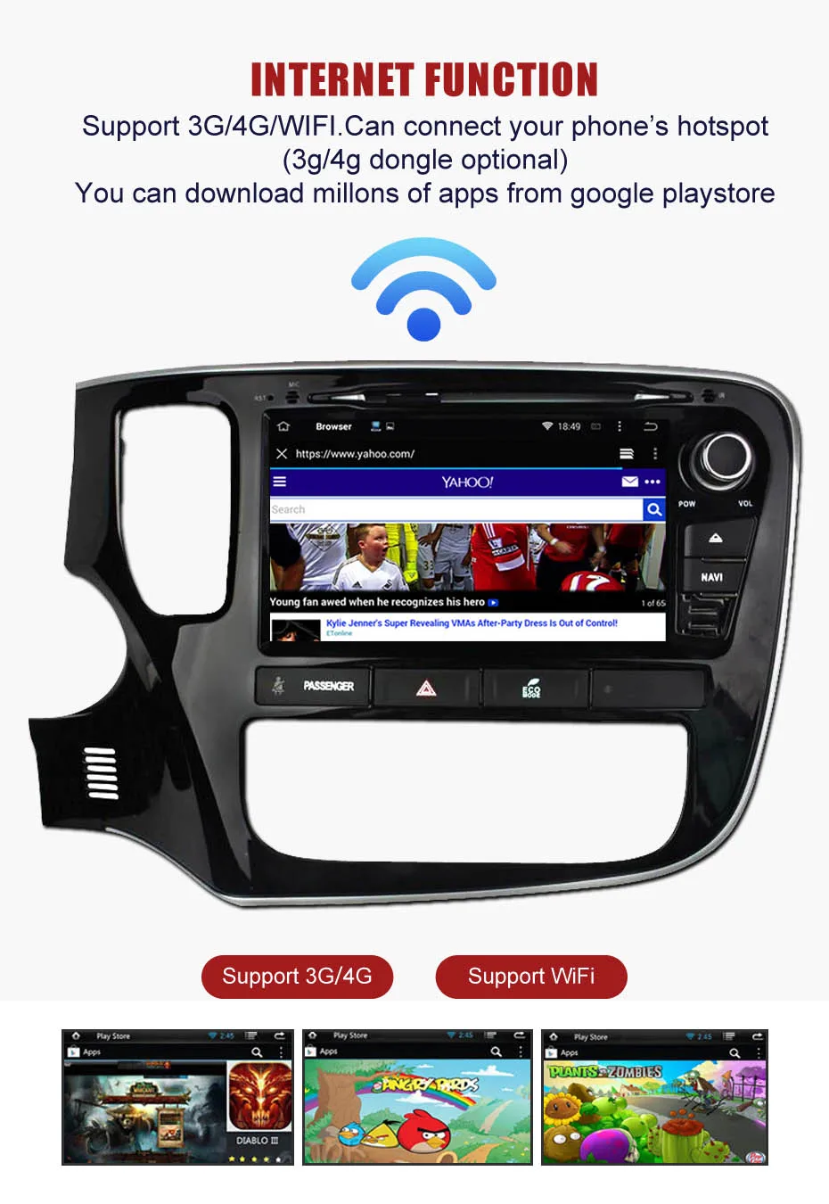 Flash Deal KANOR 4+32G Octa Core Android 9.0 2din Car DVD Radio For Mitsubishi Outlander 2013 2014 2015 Headunit GPS Navigation Car Stereo 7